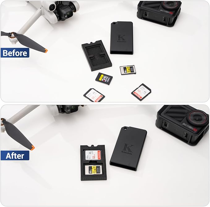 Pop-up Small Memory Card Case Holder for 2 SD SDHC SDXC Cards & 2 CFexpress Type A Cards with Carabiner, Portable Anti-Shock Splash-Proof SD CFA Card Case Storage Protector Organizer Keeper Container - Image 7