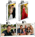 4 Pack Car Picture Holder, Clear Acrylic Magnetic Car Visor Photo Clip | Clear Anti-yellow Acrylic, Strong Magnets & Stable Metal Clip; Horizontal/Vertical Display, Personalized Car Picture Frame by SESAISHEIR