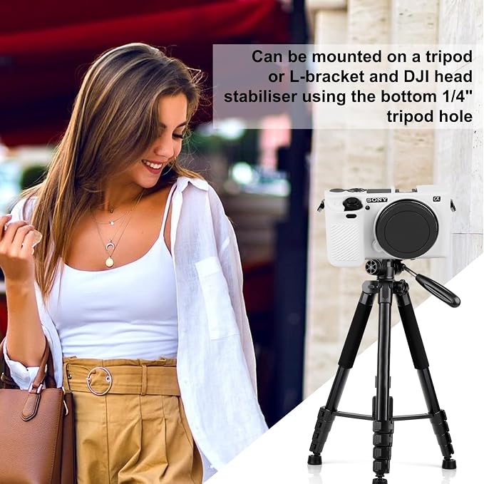 Easy Hood Case for Sony Alpha A6000 ILCE-6000 Digital Camera, White | Soft Silicone,Anti-Scratch,Dustproof,Shockproof,Slim Fit,Enhanced Grip,Camera Skin Protector Accessories Protective Cover - Image 6
