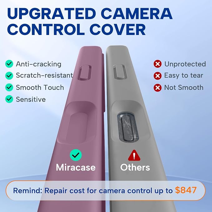 Miracase Silicone & Magnetic for iPhone 17 Case, Blackcurrant | Compatible with MagSafe, Silicone Camera Control Cover, Soft Microfiber Lining, Shockproof Drop Protection Phone Case for 17 - Image 2