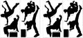 Beistle 80's Break Dancer Props, 12 Pieces, 13.75"-51.5" - Printed Plastic Silhouette Wall Decorations, Decade Cut Outs by Beistle