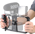 Zeadio Smartphone Video Rig, Phone Stabilizer Grip with a Detachable Side Handle, Universal Video Recording Cage, Compatible with All Smartphones for Vlogging Filmmaking Live Streaming by Zeadio