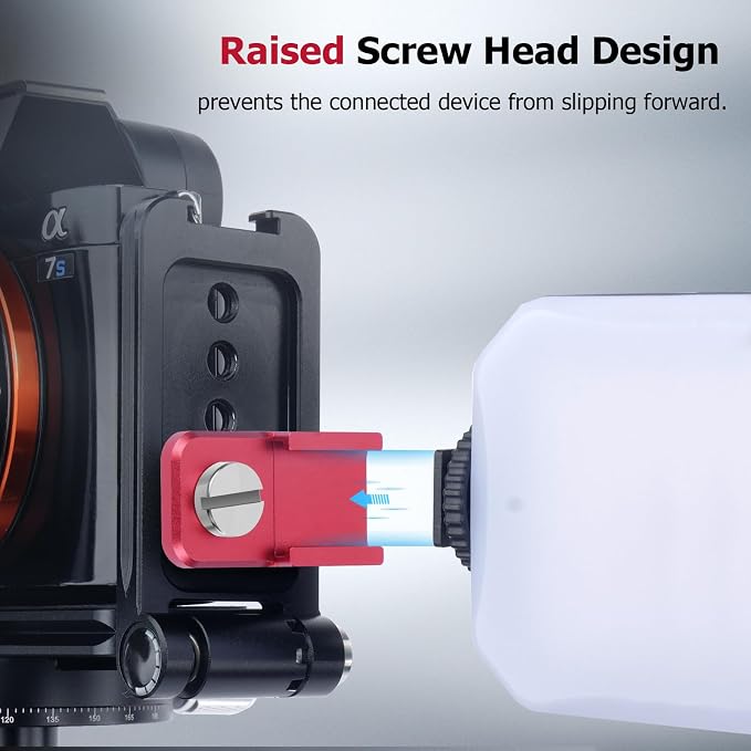 Universal Hot Shoe Adapter for Camera Accessories – Aluminum Alloy & Stainless Steel Mount with Locking Knob, 1/4" Screw Hole for Microphone, LED Light, Tripod, DSLR Rig (62057) - Image 7