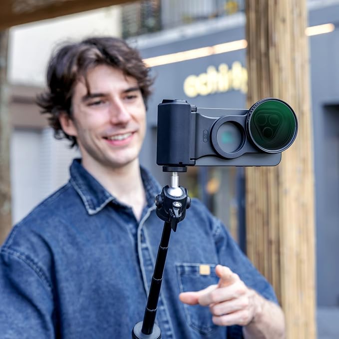 JJC 67mm Magnetic Filter Adapter with Phone Camera Grip Kit, Compatible with iPhone 16 Pro Max 15 Pro Max 14 Pro Max, with Remote Control & 1/4” Tripod Screw for Vlogging Video Recording Filmmaking - Image 9