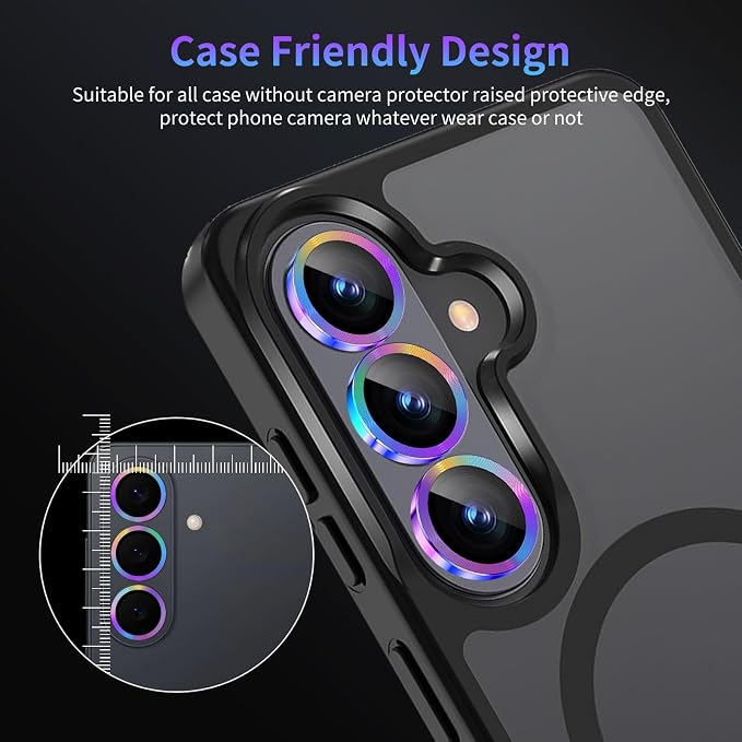Camera Lens Protector for Samsung Galaxy S26 Plus/S26+,1 Pack | Tempered Metal Glass Camera Cover, HD Clear Anti-Scratch Lens Screen Protector Film,Case Friendly,Colorful Titanium - Image 7