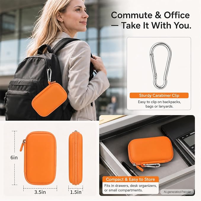 ALKOO Flash Drive Case USB Storage Case, Thumb Drive Holder, Holds 8, Black | Hard Shell, 8 Elastic Slots for USB Drives and SD/Memory Cards, Portable Travel and Office Organizer, Case Only, Black - Image 5