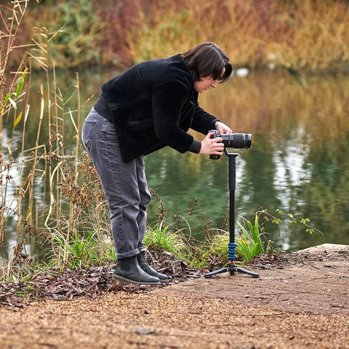 3 Legged Thing Punks Trent 2.0 Monopod - Lightweight Magnesium Alloy Camera Monopod with Multiple Uses for Heavy Equipment (TRENTBLUE2.0) - Image 6