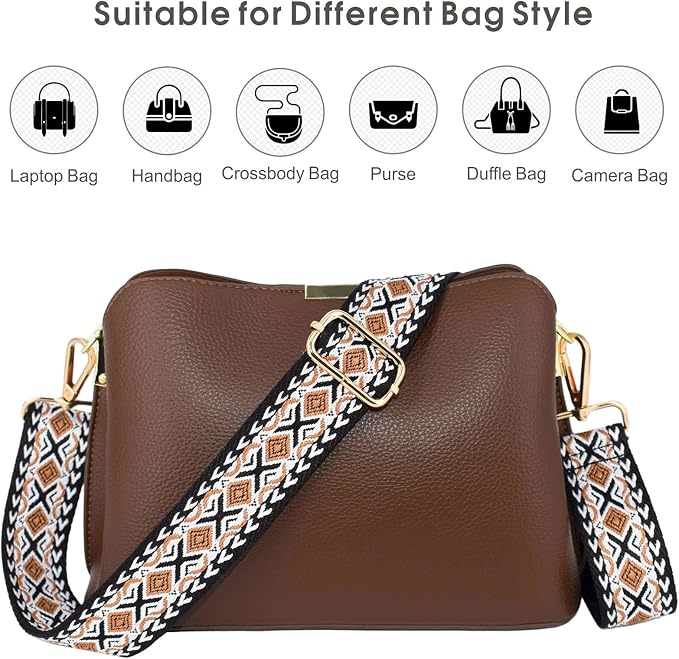 Replacement Purse Strap Shoulder Strap Adjustable Crossbody Strap for Women Crossbody Wide Shoulder Bag - Image 4