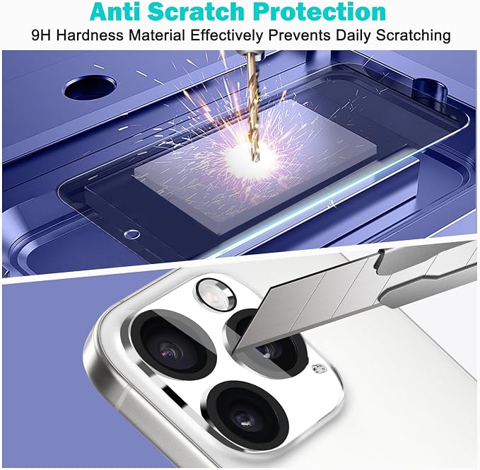 PEHAEL for iPhone 16 Pro Privacy Screen Protector+Camera Lens Protector | 3+3 Pack, Installation Frame, Cleaning kits, Anti-Spy Private, Anti-Scratch, 9H Tempered Glass, Case Friendly, [6.3 inch] - Image 6