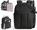 BAGSMART Small Camera Backpack for Women with Laptop Compartment, Black | Puffy Camera Bags for Photographers, DSLR/SLR/Mirrorless Photography Camera Case, Water-resistant Travel Backpack by BAGSMART