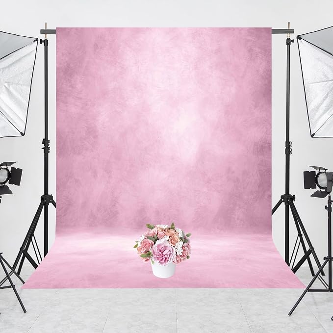Abstract Photography Backdrop for Photoshoot 8x12ft,Light Pink,No Stand | Professional,Polyester Fabric,Roller Pocket on Top,Vintage Portrait Photo Props Booth Background,Photoshoot Studio - Image 5