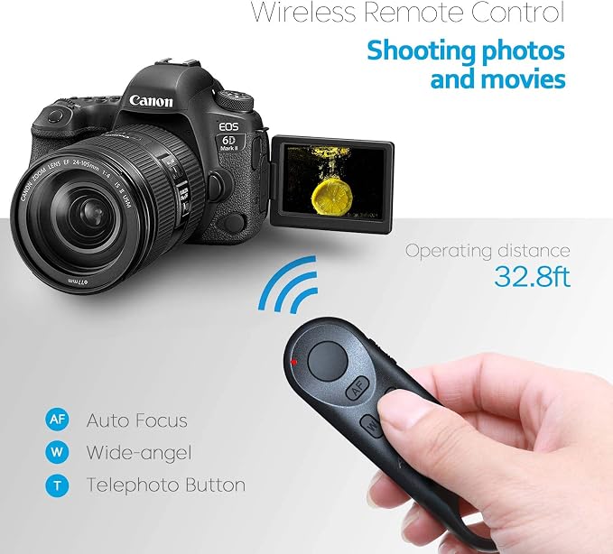 Wireless Camera Remote Shutter Release Control for Canon Replace BR-E1 | for Canon R3/ R7/ R10/ M50/ EOS M6 Mark II/ R/ RP/ 90D/ 6D Mark II / R5/ R6/ 800D/ 850D/ 250D/ Rebel SL2/ T7i / G5 X Mark II - Image 2