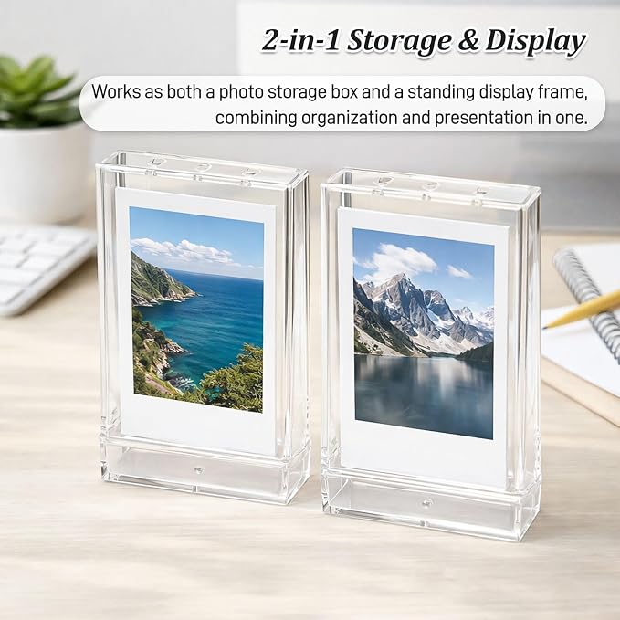 Mini Photo Holder Case for Fujifilm Instax Mini 12/11/90/40/9/8/7/7+/EVO, 3-Inch Instant Film Storage Pouch with Wrist Lanyard - Image 3