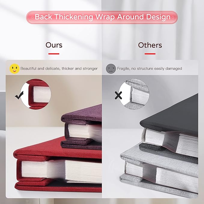 Popotop Large Photo Album Self Adhesive 4x6 5x7 8x10 Scrapbook Album DIY Picture Book,Gifts for Mom,Family Baby and Wedding,with Metal Pen and Plastic Board - Image 6