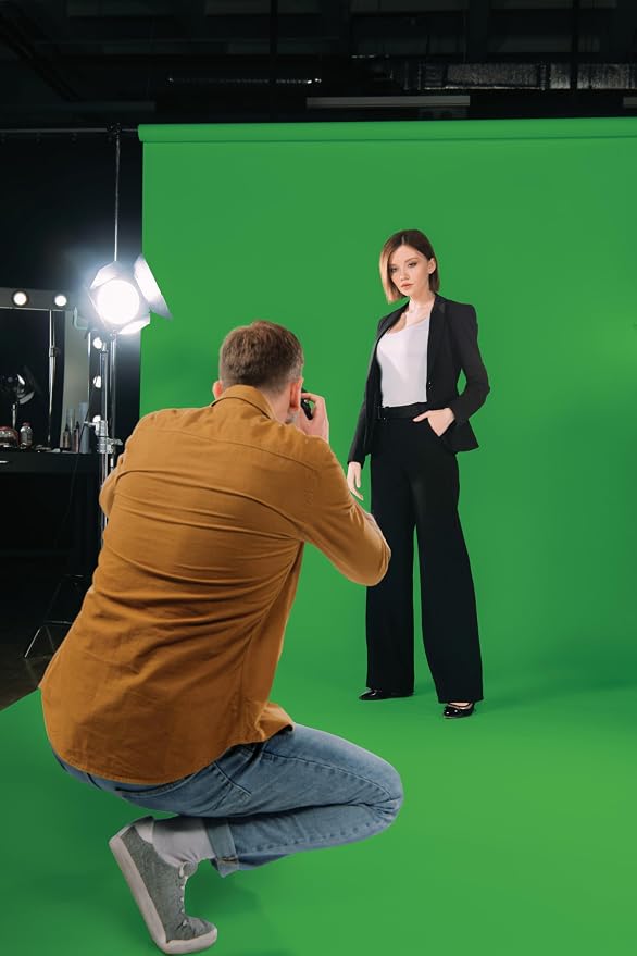 Denny Mfg Seamless Paper Backdrop for Photoshoot, Green Screen, 86in x 36ft | Backdrop Roll, Matte Finish for Portraits, Product Photos and Video Shoots, Includes Free Roll Gaffer Tape (2 in x 13 ft) - Image 5