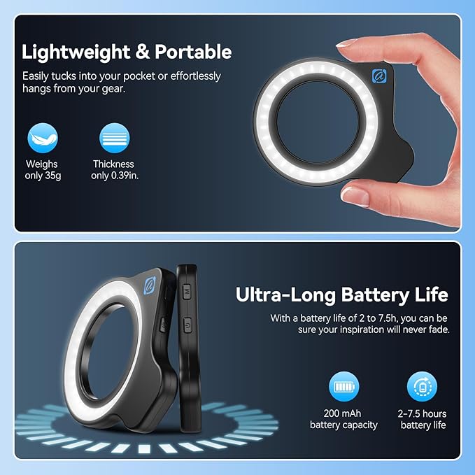 Upgraded Professional Macro Lens for Smartphone with Ring Light, HB100U Macro Photography Lens, Aluminum Phone Camera Lens Kit with Universal Clip. Phone Lens Attachment Fit for iPhone/Android Phone - Image 4