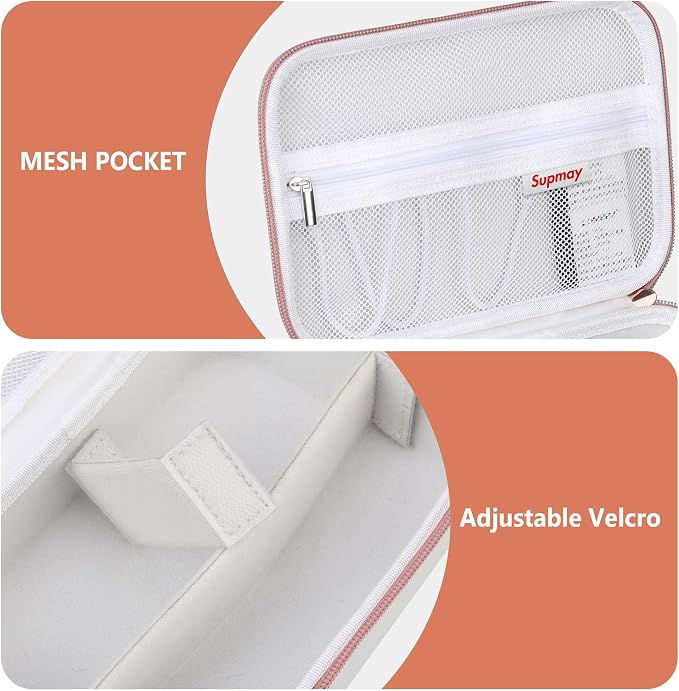 Hard Travel Case for Sony ZV-1F / ZV-1 / ZV-1 II Digital Camera, Protective Cases Bag Fits Vlogger Accessory Kit Tripod, Microphone, LED Video Light, Extra Zipper Pocket fit Battery Pack, White - Image 5