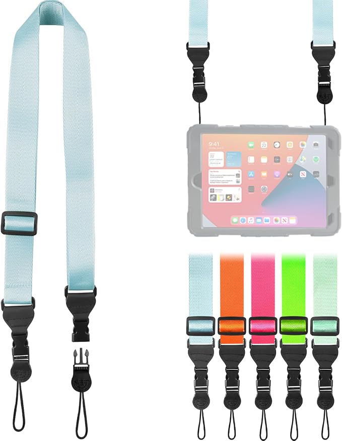 FIEIL Nylon iPad Strap, Adjustable Camera Neck Strap, Comfortable Shoulder Strap for Bags, Cellphone Tablet, Camera, Laptop, Binocular, Luggage Bag (Blue Universal Shoulder Strap) - Image 7