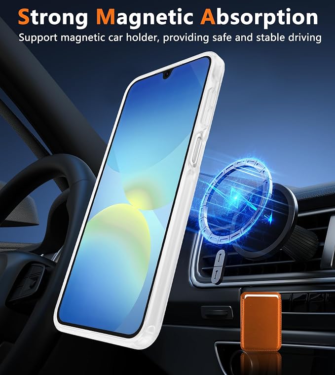 FNTCASE for Galaxy A26 5G Phone Case, Fit for Magsafe, Screen Protector | Translucent Matte, 14FT Military Grade Drop Protection, Slim Shockproof Protective, for Samsung A 26 4G Cover, White - Image 4