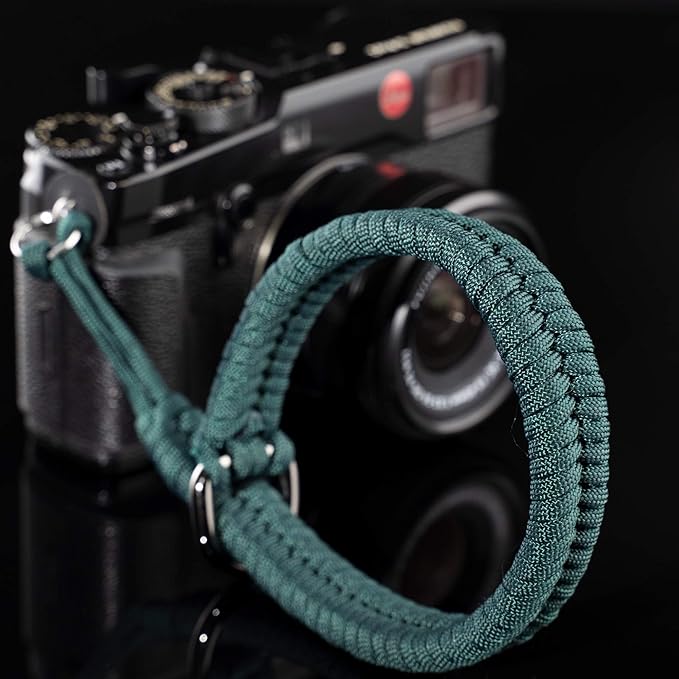 Paracord Camera Wrist Strap Lanyard-Quick Release for DSLR Mirrorless | Turquoise Adjustable wrist size,High-strength paracord material,lightweight 1.16oz,secure metal clasp,Fits Canon Nikon Sony by QiangNi