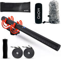 Movo X3-II Shotgun Microphone for Camera – 11” XLR Supercardioid Boom Mic for Filmmaking, DSLR Video, Interviews & Content Creation – Includes Rycote Shockmount, Grip & XLR Cables by Movo
