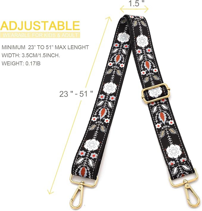 Replacement Purse Strap Shoulder Strap Adjustable Crossbody Strap for Women Crossbody Wide Shoulder Bag - Image 3
