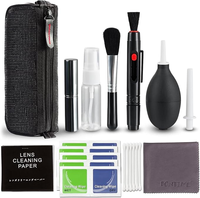 Andoer Professional Camera Cleaning Kit Lens Cleaning Kit with Air Blower Cleaning Pen Cleaning Cloth for Most Camera Mobile Phone Laptop by Andoer