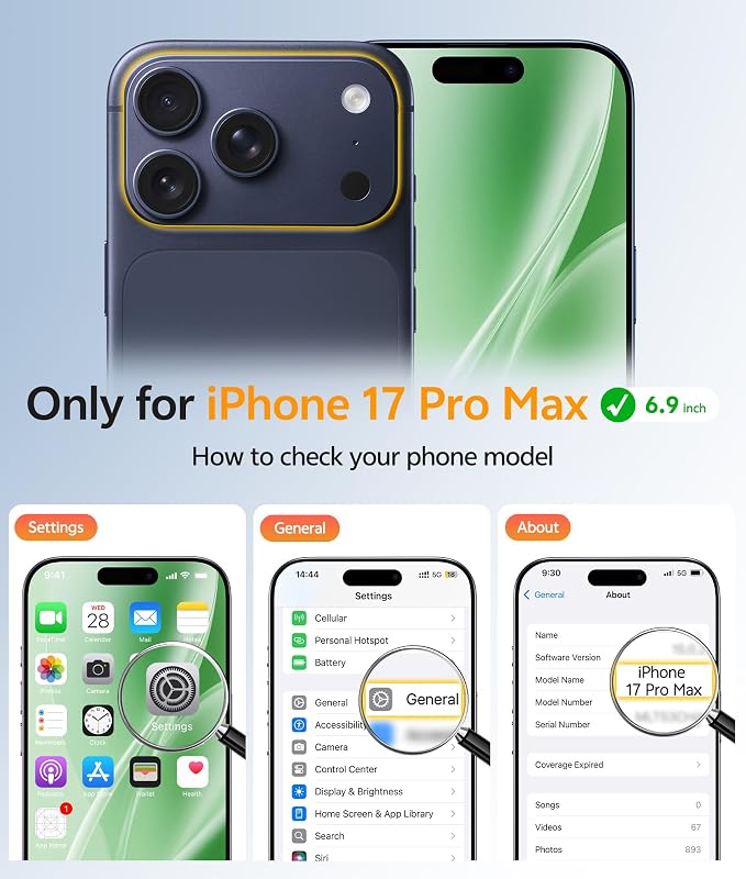 FNTCASE for iPhone 17 Pro Max Case, Fit for Magsafe, Screen Protector Green | Full Camera Protection, Translucent Matte, 14FT Military Grade Drop Proof, Shockproof Protective Phone Cover, Green - Image 2