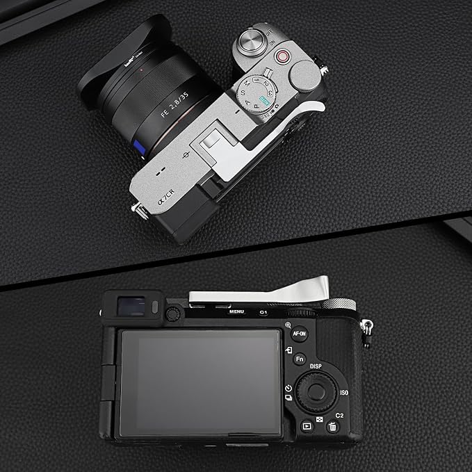 A7CII A7CR Thumb Grip Haoge Metal Thumb Up Rest Hand Grip for Sony α7CII,Alpha 7CII,ILCE-7CII,A7CR Camera Accessories Silver (Not Fits A7C) THB-A7CII-S Hot Shoe Thumb Up - Image 4