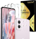 (3+2 Pack) Designed for Motorola Moto G Power 5G 2024 Tempered Glass Screen Protector + Camera Lens Protector,[3D Touch][Bubble-Free][Anti-Scratch] Screen Protector Glass For Motorola G Power 2024 by Unknown