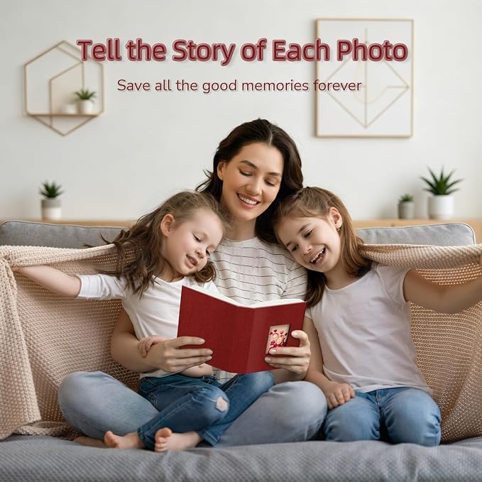 popotop Photo Album 4x6-100 Photos Photo Books with 100 Vertical Pockets,Linen Cover Albums for Family Wedding Anniversary Baby Vacation Pictures - Image 6