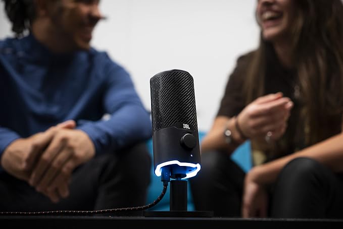 JBL Quantum Stream USB Condenser Microphone, Dual Pattern - Black | Dual Pattern Condenser Mic With Clear Audio, 360 Degree Adjustable Stand, For Streaming, Recording, And Conferencing - Image 7