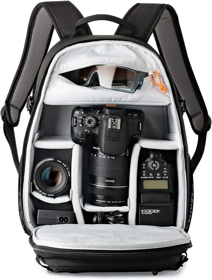 Lowepro Tahoe BP 150, Camera Bag, Lightweight Compact Camera Backpack for Cameras, CSC, DJI Spark Drone, Black, 27.5 x 21.7 x 40.3 cm, Medium LP36892-PWW | Stores DSLR with Lens Attached, CSC Camera, 10" Tablet, Lightweight Travel Design - Image 4