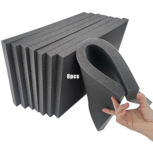 LAFENLIN Cuttable Foam 8-Pack for Gun Cases, 16x12x1" Cushion Sheet | High-density closed-cell polyethylene, pre-scored for easy customization.Protects firearms, electronics, tools & collectibles by LAFENLIN-HardCaseLock