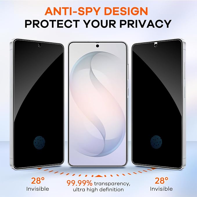 3+3 for Samsung Galaxy S26 Ultra Privacy Screen Protector Camera Protector | 9H Tempered Glass Cell Phone Camera Lens Protector - Image 5