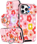 Buleens for iPhone 16 Pro Max Case 6.9 Inch - with Ring Stand & Camera Cover Aesthetic Cute Designed Women Girls Pretty Girly Floral Flowers Phone Case for iPhone 16 Pro Max Compatible with Magsafe by Buleens