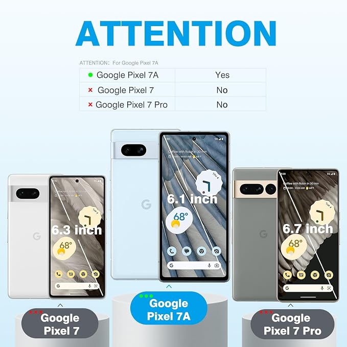 OMOTON Screen Protector for Google Pixel 7A 5G 6.1 Inch, 3 Pack | Tempered Glass & Camera Lens Protector, Alignment Frame/Anti Scratch - Image 2
