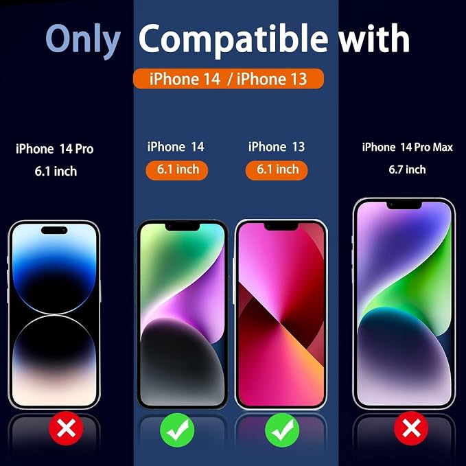 Ferilinso 3 Pack Screen Protector for iPhone 14 / iPhone 13, Tempered Glass | 9H+ Hardness, Military-Grade Shatterproof, HD Clear, Case Friendly, Easy Installation Bubble Free, with Camera Lens Protector - Image 5