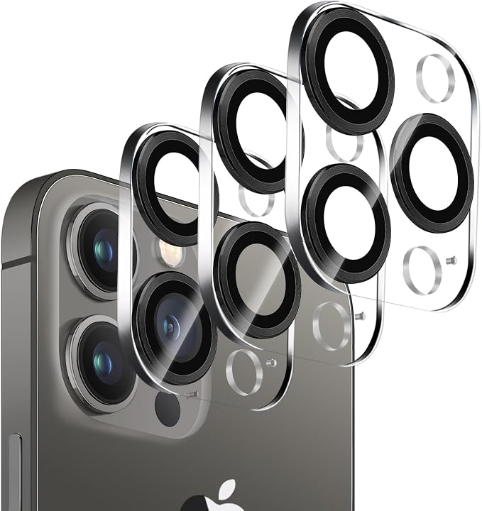 Dengduoduo 3 Pack Tempered Glass Camera Lens Protector for iPhone 14 Pro 6.1" & iPhone 14 Pro Max 6.7", Ultra HD, 9H Hardness, Anti-Scratch, Case Friendly, Easy to Install [No Affect on Night Shots] by Dengduoduo