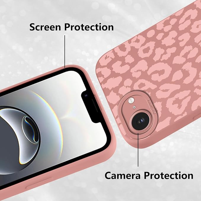 Cute Pink Cheetah Print Phone Case for iPhone 16e / 17e 6.1" | Aesthetic Leopard Pattern Design Cover Full Camera Lens Protective Shockproof Soft Slim TPU Funda for Women Girls - Image 5