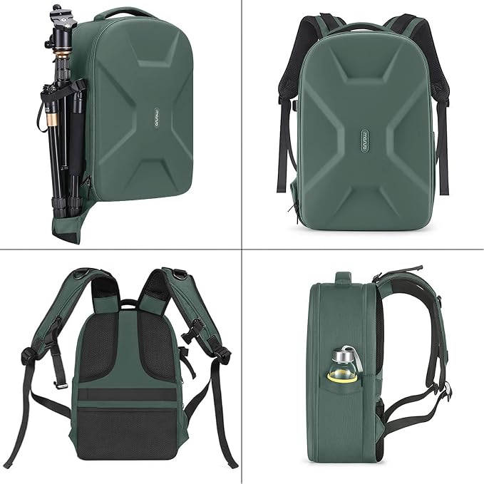 MOSISO Camera Backpack, DSLR/SLR/Mirrorless Photography Camera Bag | 15-16 inch Waterproof Hardshell Case with Tripod Holder&Laptop Compartment Compatible with Canon/Nikon/Sony, Emerald Green - Image 5