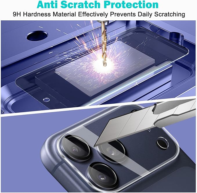 PEHAEL for iPhone 17 Pro Max Privacy Screen Protector+Camera Lens Protector | 3+3 Pack, Installation Frame, Cleaning kits, Anti-Spy Private, Anti-Scratch, 9H Tempered Glass, Case Friendly, [6.9 inch] - Image 6