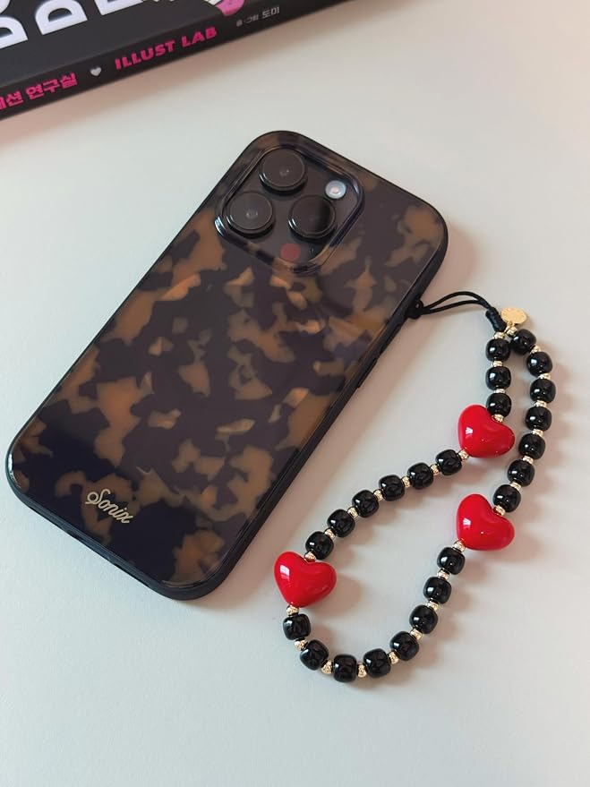 Drawwind Phone Charm Strap Cute Wrist Straps Cell Phone Charm String Y2K Aesthetic Lanyard Wristlet Chain for Case Camera AirPods Bags Keychains (Red Hearts) - Image 3