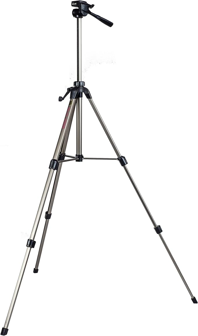 SLIK U8000 Tripod with 3-Way, Pan-and-Tilt Head,Silver | 3-way pan head with quick release plate and mid-level spreader for photography, videography and travel - Image 4