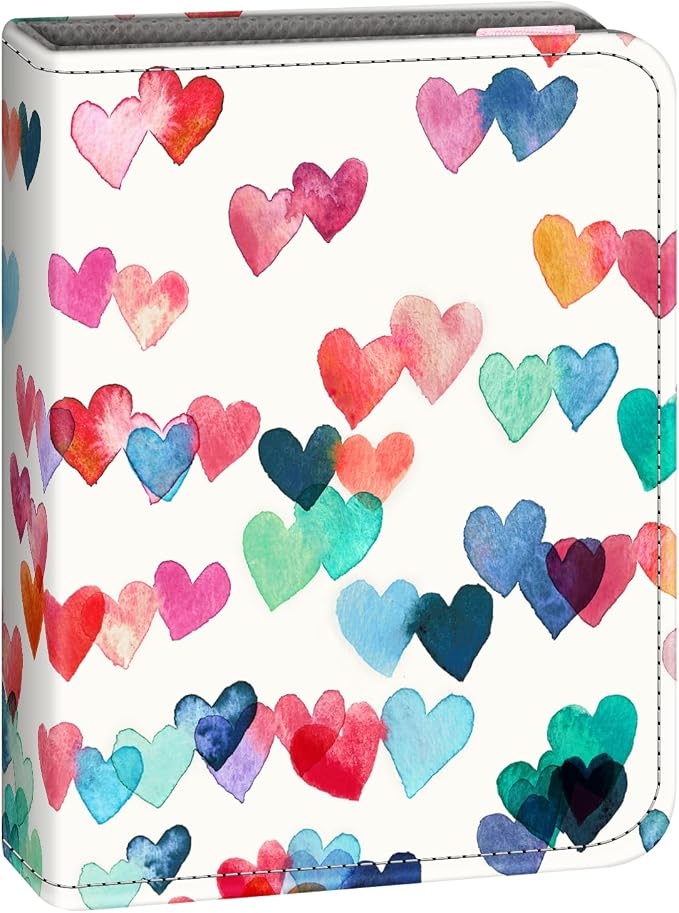 Fintie Mini Photos Album Book for 2x3 Inch Films - 104 Pockets Small Albums | For Fujifilm Instax Mini 13/12/11/99/40/Evo/Se/7+/Liplay Instant Camera, Photos Keepsakes, Kids Memory Book, Raining Hearts - Image 9