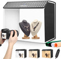 PULUZ 24x16 inch Photo Box, Large Photo Studio Light Box Photography, Professional 3000-6500k Dimmable Shooting Tent Kit with 672 LED Lights & 4 Backdrop for Jewelry and Food Product Photography by PULUZ