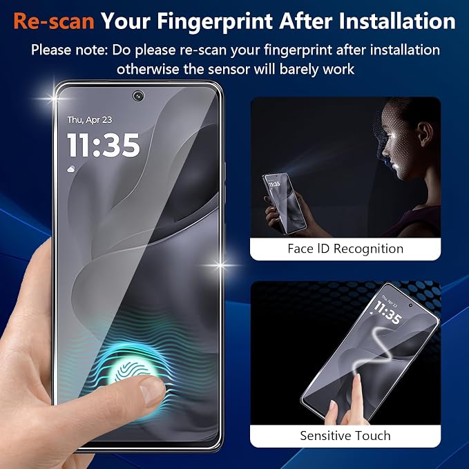 (3+2 Pack) Designed for Motorola Moto G Power 5G 2025 Tempered Glass Screen Protector + Camera Lens Protector,[3D Touch][Bubble-Free][Anti-Scratch] Screen Protector Glass For Motorola G Power 2025 - Image 4