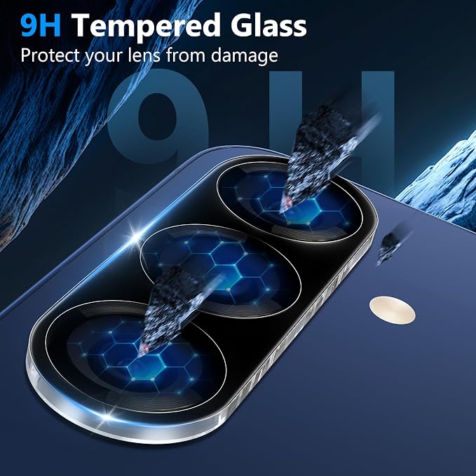 YWXTW 3 Pack Camera Lens Protector for Samsung Galaxy S26 6.3 Inch, 9H Tempered Glass Ultra HD [No Impact on Night Shots] S26 Lens Protector, Anti-Scratch No Bubbles - Image 4