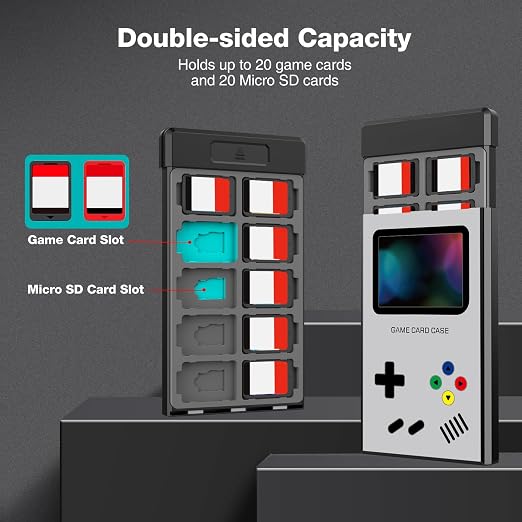 HEIYING Switch Game Case with 40 Precise Slots for Nintendo Switch 2 | Portable Game Card Case, Metal Shell with Soft Silicone Lining,Precise Slots, Magnetic Closure for Easy Storage & Access - Image 2