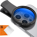 K&F CONCEPT 52mm Clip-on CPL Phone Camera Lens Filter Kit | Circular Polarizer Polarizing Filter Compatible with iPhone 17 16 15 14 13 12 11 by KFCONCEPT